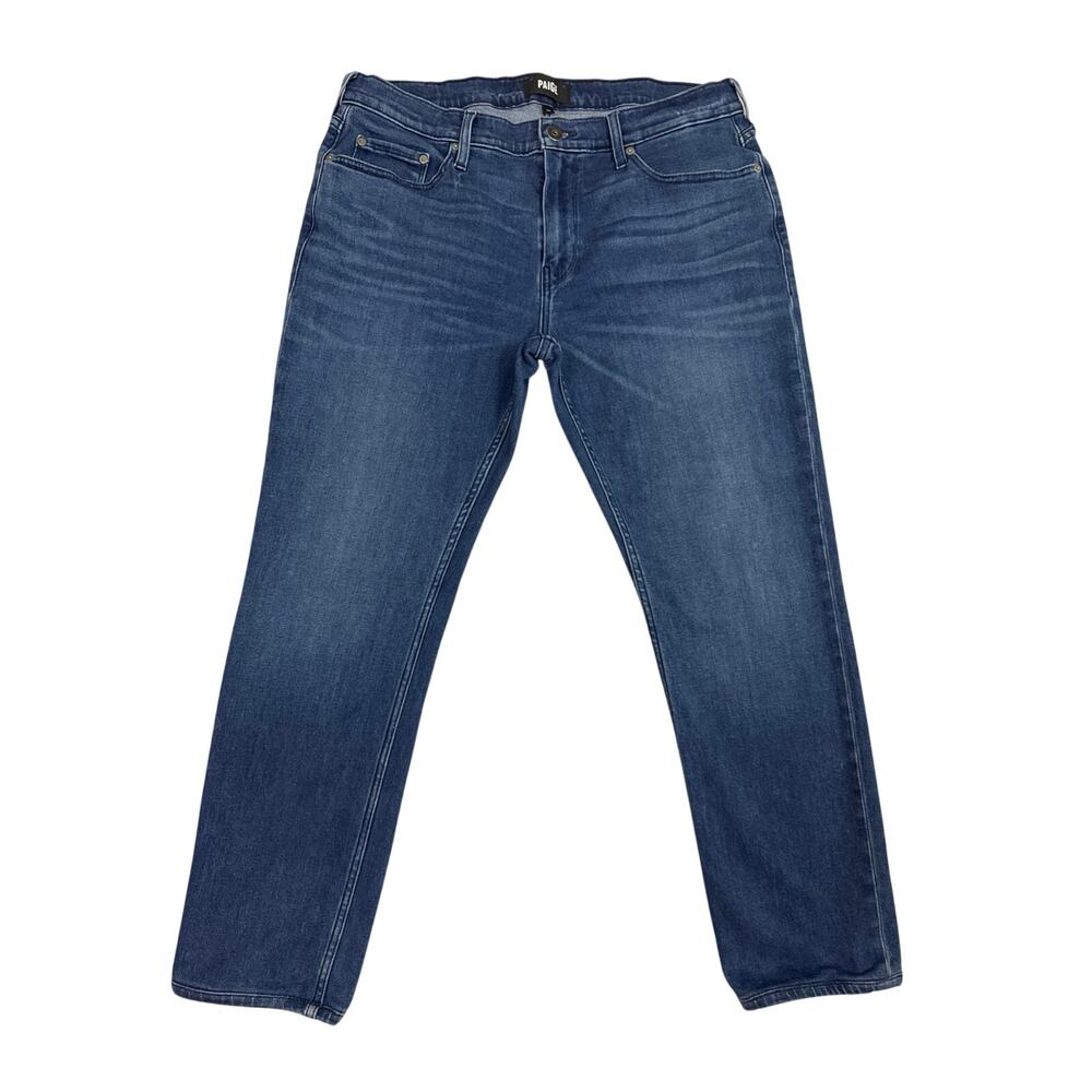 Paige Federal Lennon Jeans Mens 34 Blue Slim Straight Stretch Denim Premium
